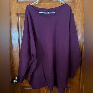 Terra & Sky Plum Purple 4X  Jersey Pullover Long Sleeve